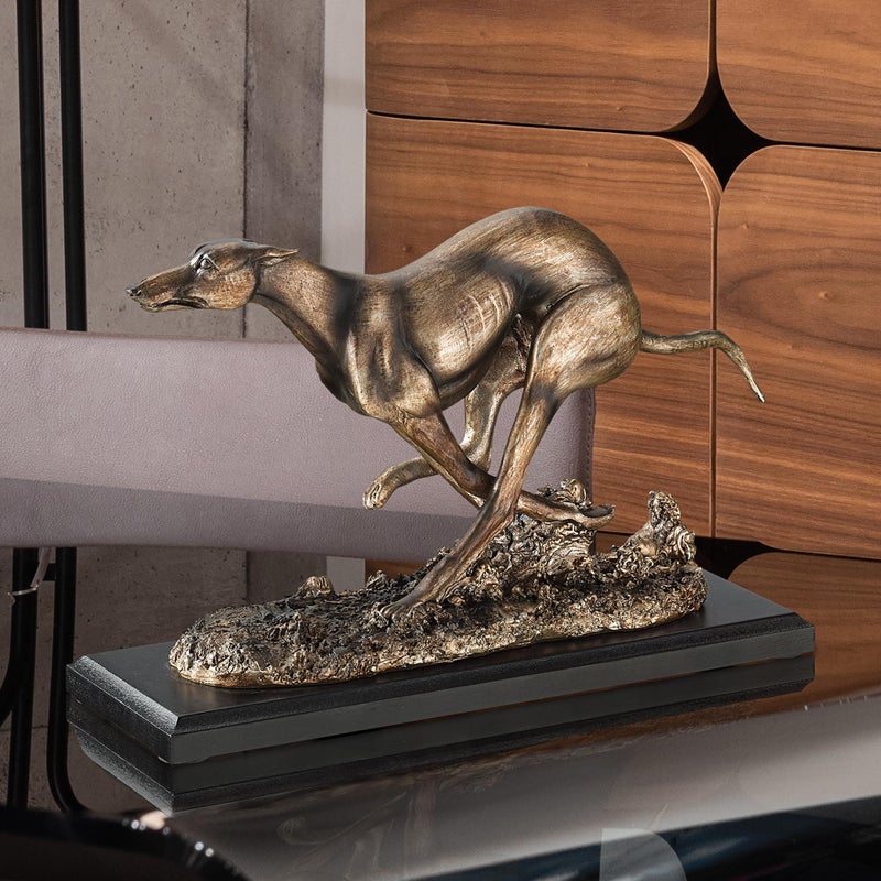 Design Toscano NY1280200 Greyhound Whippet Art Deco Dog Statue, Bronze - Image 3